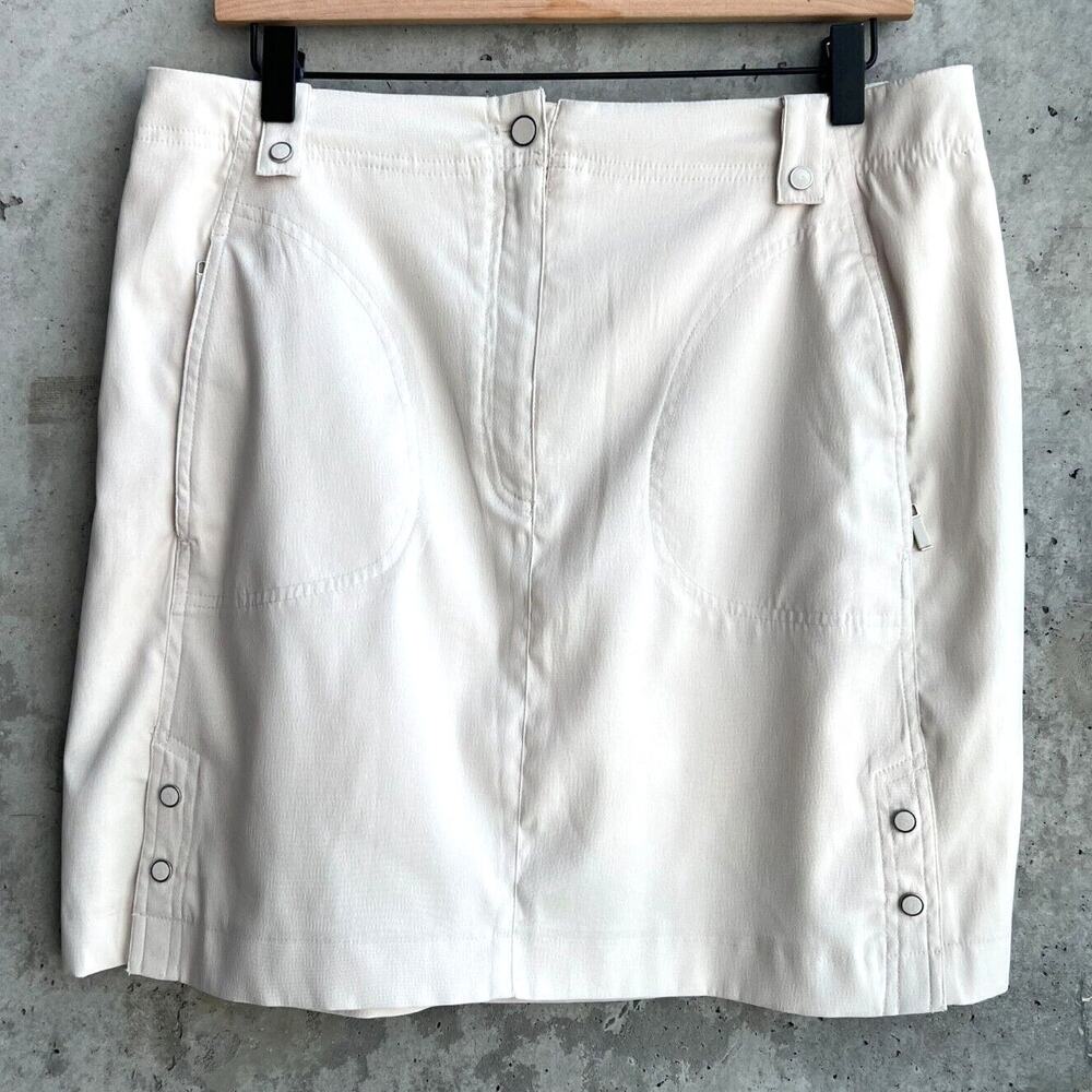 DKNY Ivory Golf/Tennis/Pickleball Cream Beige Skort w/Pockets-Size 12
